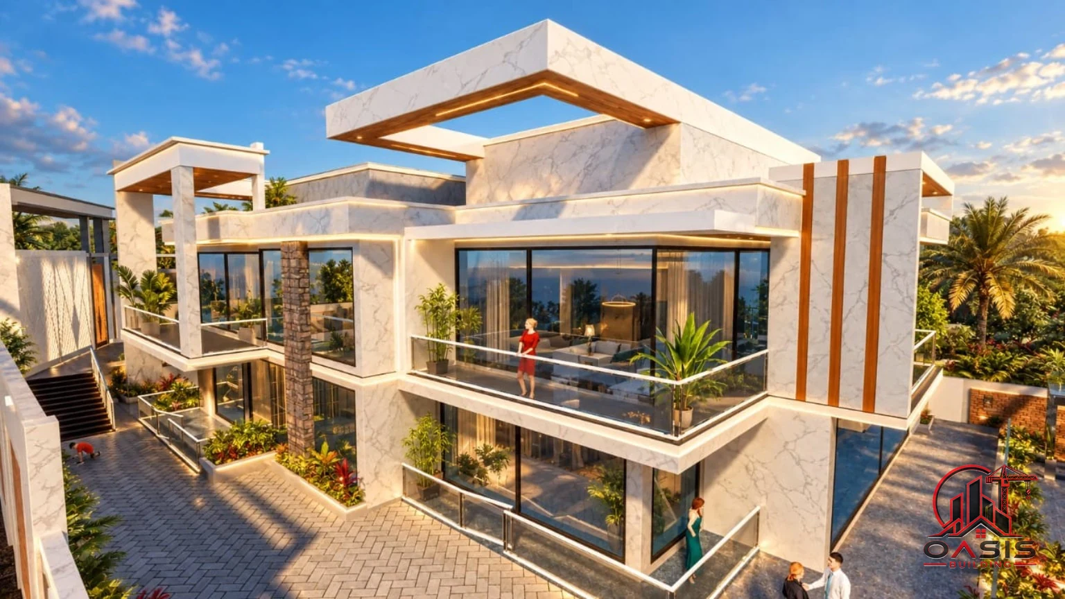 Villa contemporaine avec façades vitrées